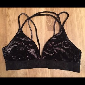 PINK Crushed Velvet Bralette